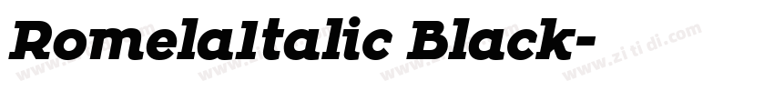 RomelaItalic Black字体转换